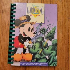Disney Gardening With Mickey Spiral Bound Book Walt Disney 1st Ed USA Staging